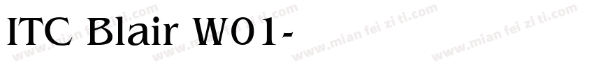 ITC Blair W01字体转换